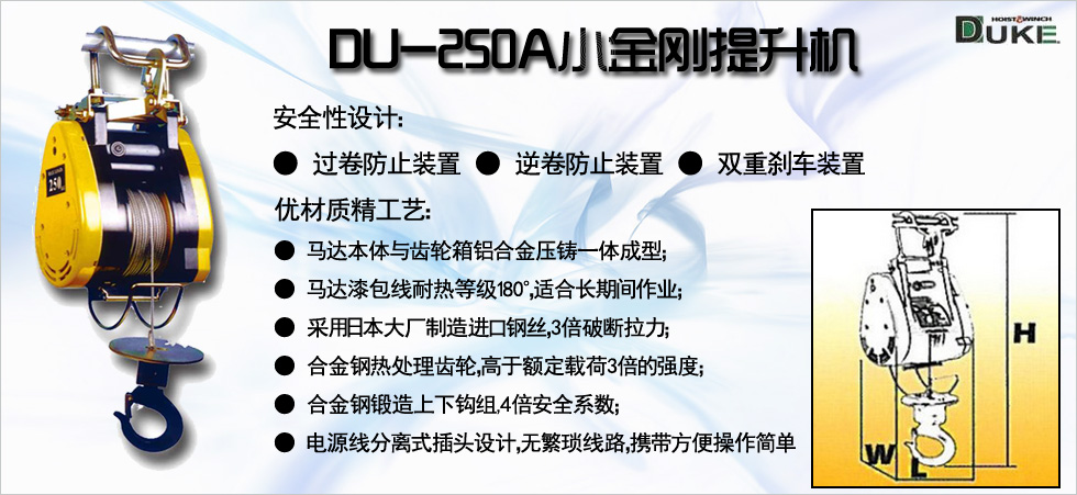 DU-250A小金剛電動提升機(jī)